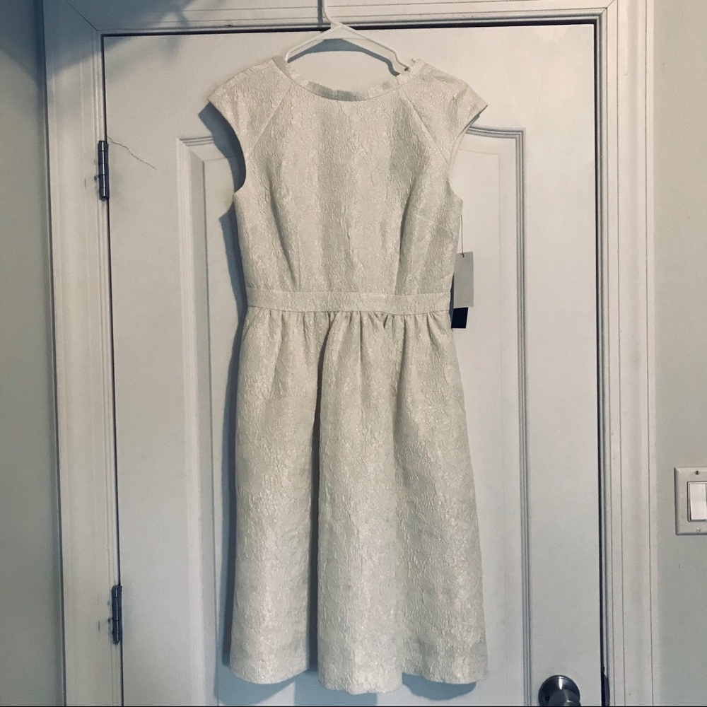 Cynthia Steffe white cocktail/casual wedding dress